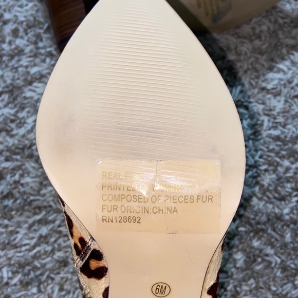 Steve Madden Ladd Cow Hair Cheetah Print Booties - Picture 8 of 16